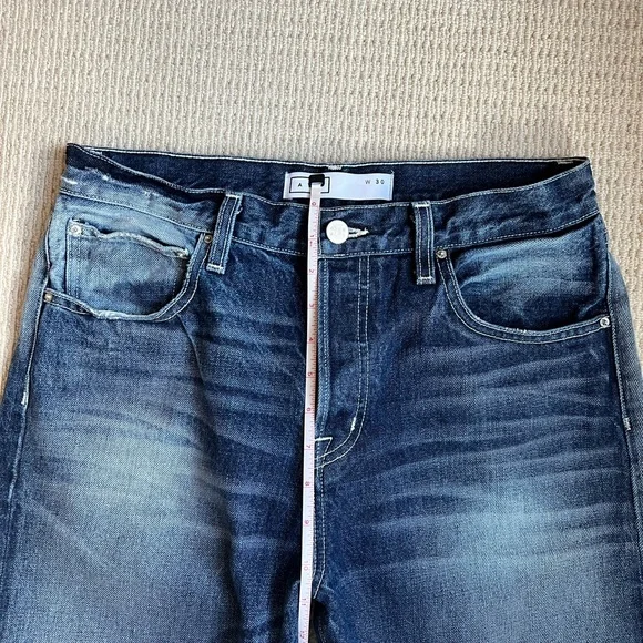 AYR The Crush Jeans size 30 100% cotton denim barracuda wash straight crop - Picture 7 of 8